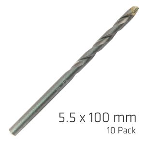 MASONRY DRILL BIT LONG LIFE 5.5 X 100MM 10PACK