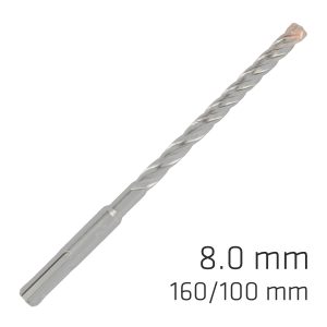 FORCE X 8.0 x 160/100 SDS-PLUS REBAR DRILL BIT X4 CUTTING EDGES