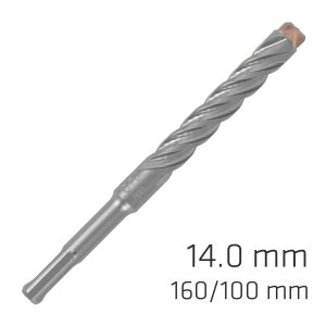 FORCE X 14.0 x 160/100 SDS-PLUS REBAR DRILL BIT X4 CUTTING EDGES