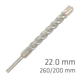 FORCE X 22.0 x 250/200 SDS-PLUS REBAR DRILL BIT X4 CUTTING EDGES
