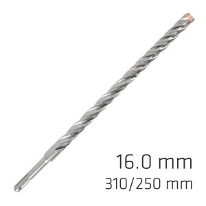 FORCE X 16.0 x 310/250 SDS-PLUS REBAR DRILL BIT X4 CUTTING EDGES