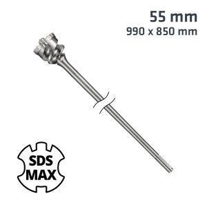 SDS MAX MILL CROWN 55MM x 990 x 850 BIT